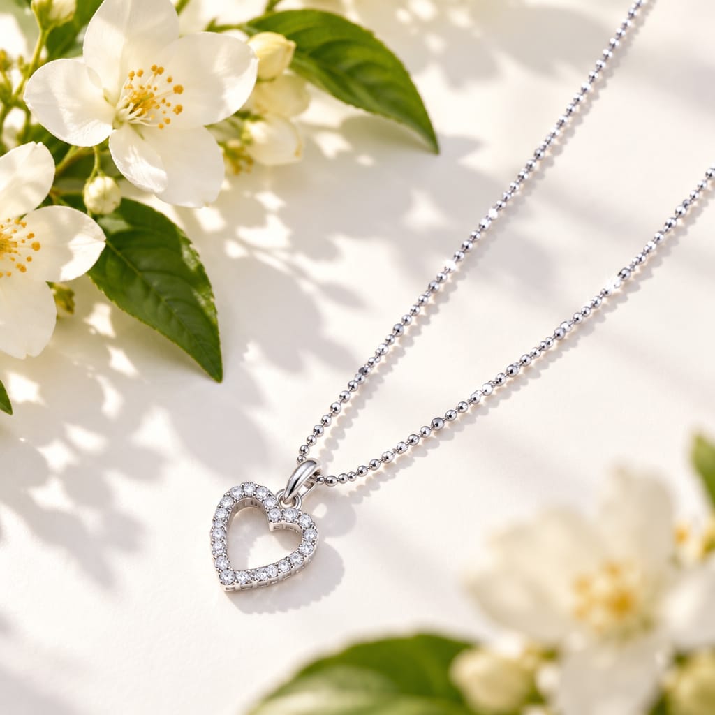 Small Silver Heart Necklace