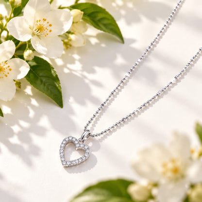 Small Silver Heart Necklace