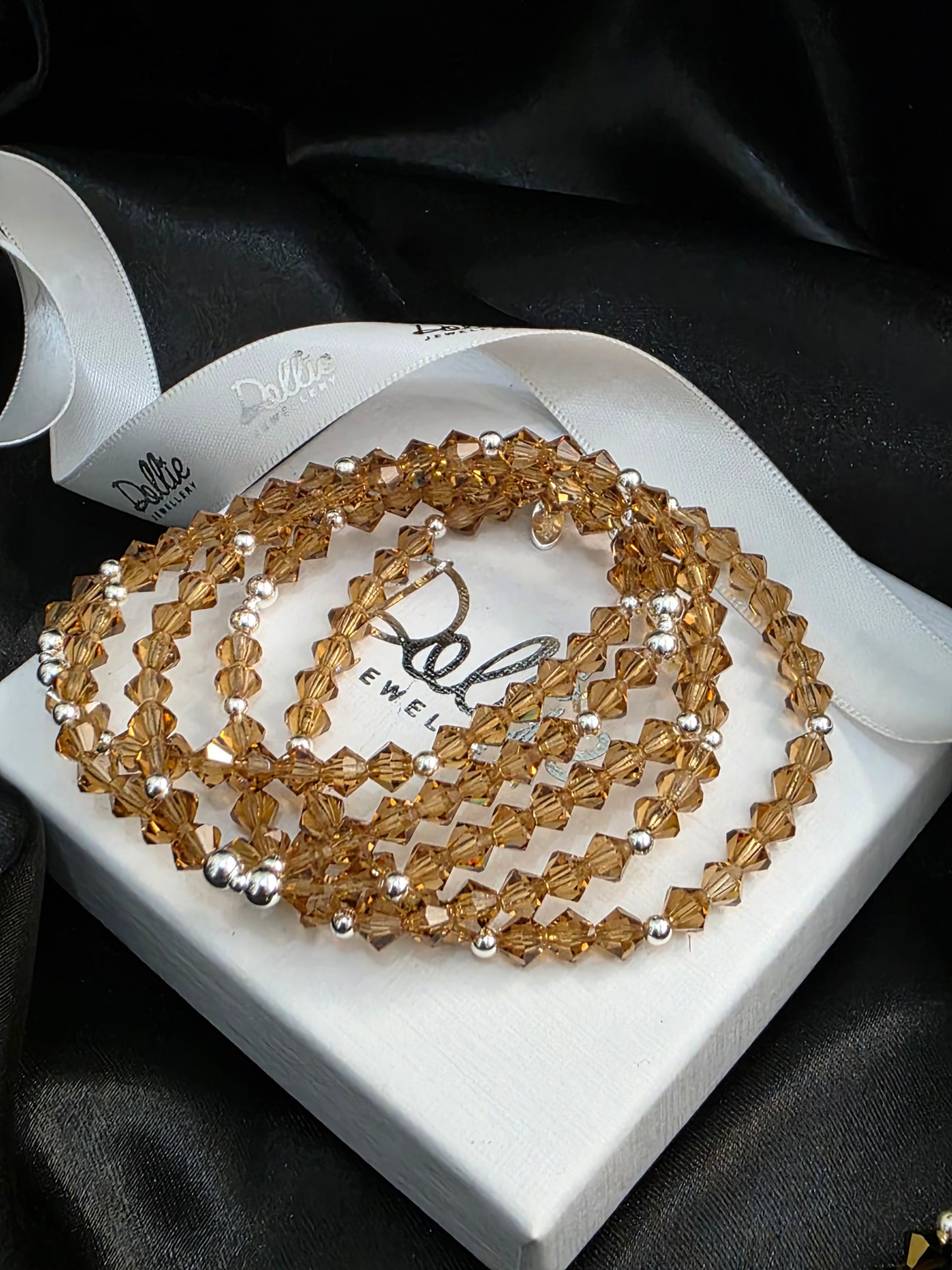 Smokey Bronze Crystal Bracelet