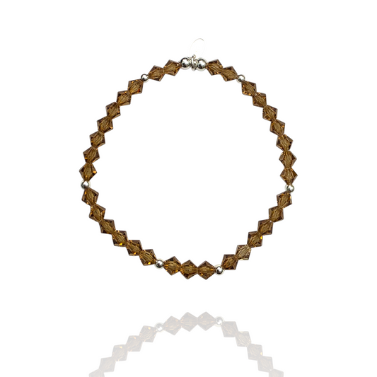 Smokey Bronze Crystal Bracelet