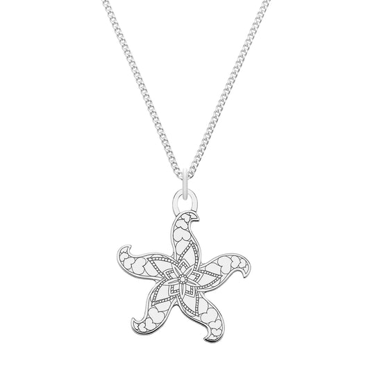 Engraved Starfish Necklace