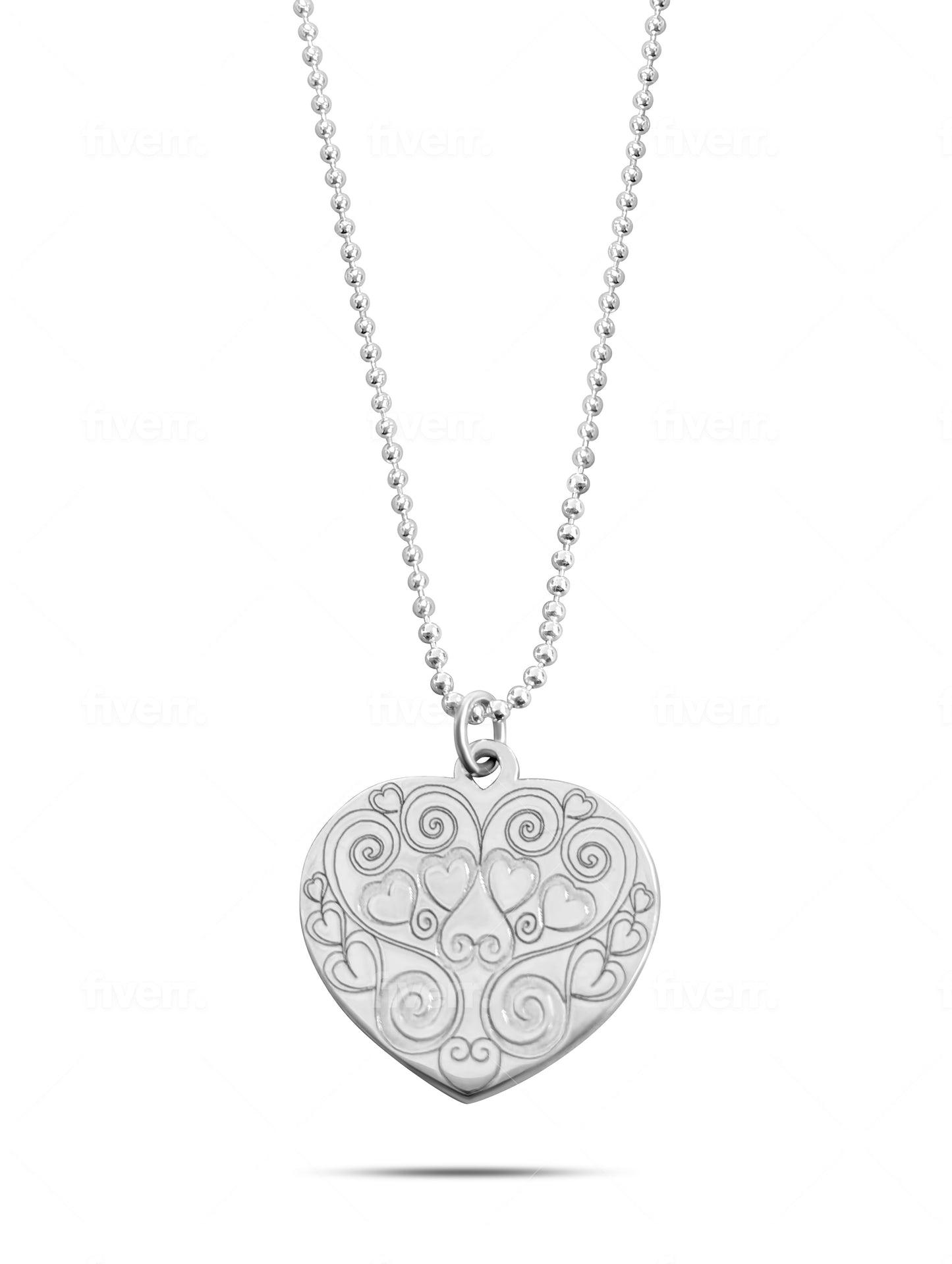 Autumn Swirls Heart Necklace