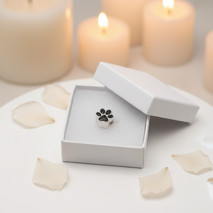Paw Print Slider Ashes Charm