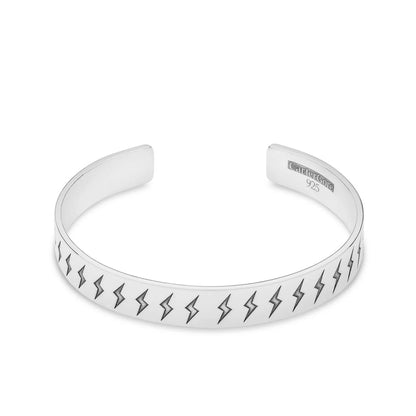 Lightning Bolt Engraved Bangle