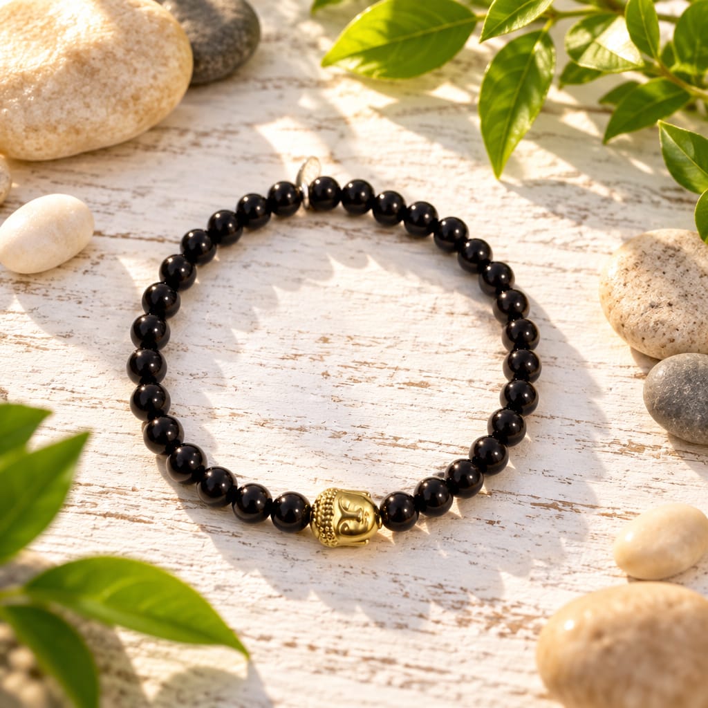 Black Onyx Buddha Bracelet