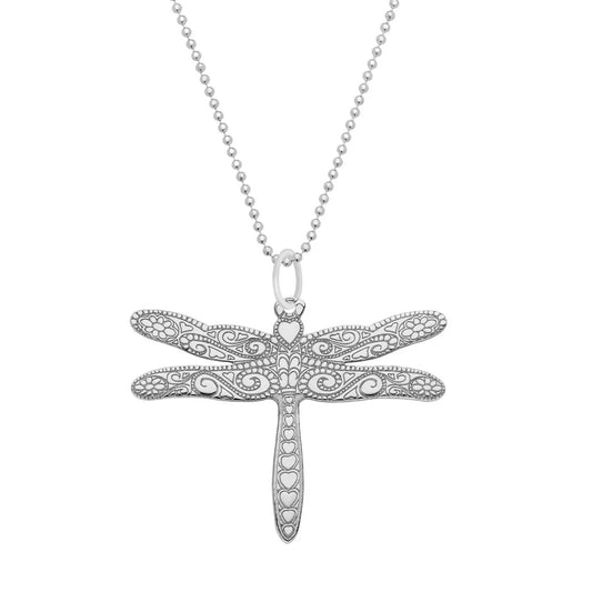 Engraved Dragonfly Necklace