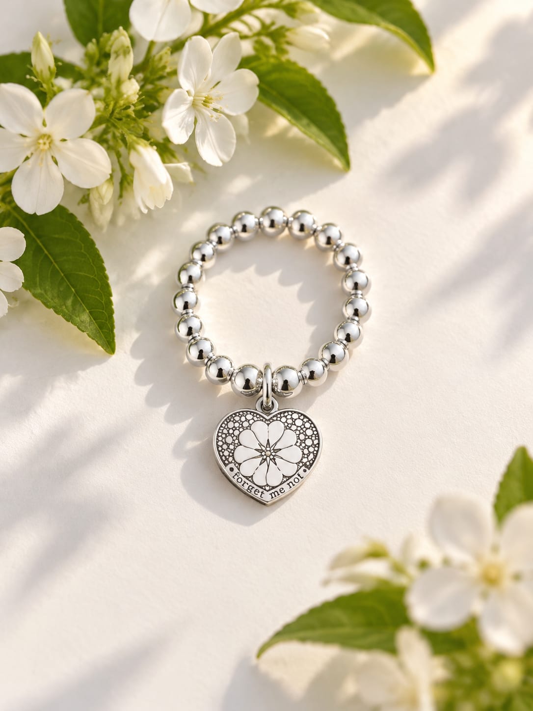 Forget-Me-Not Heart Ring