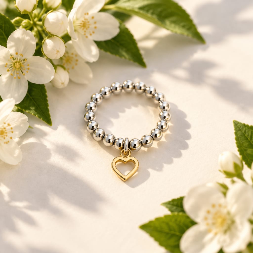 Gold Open Heart Ring