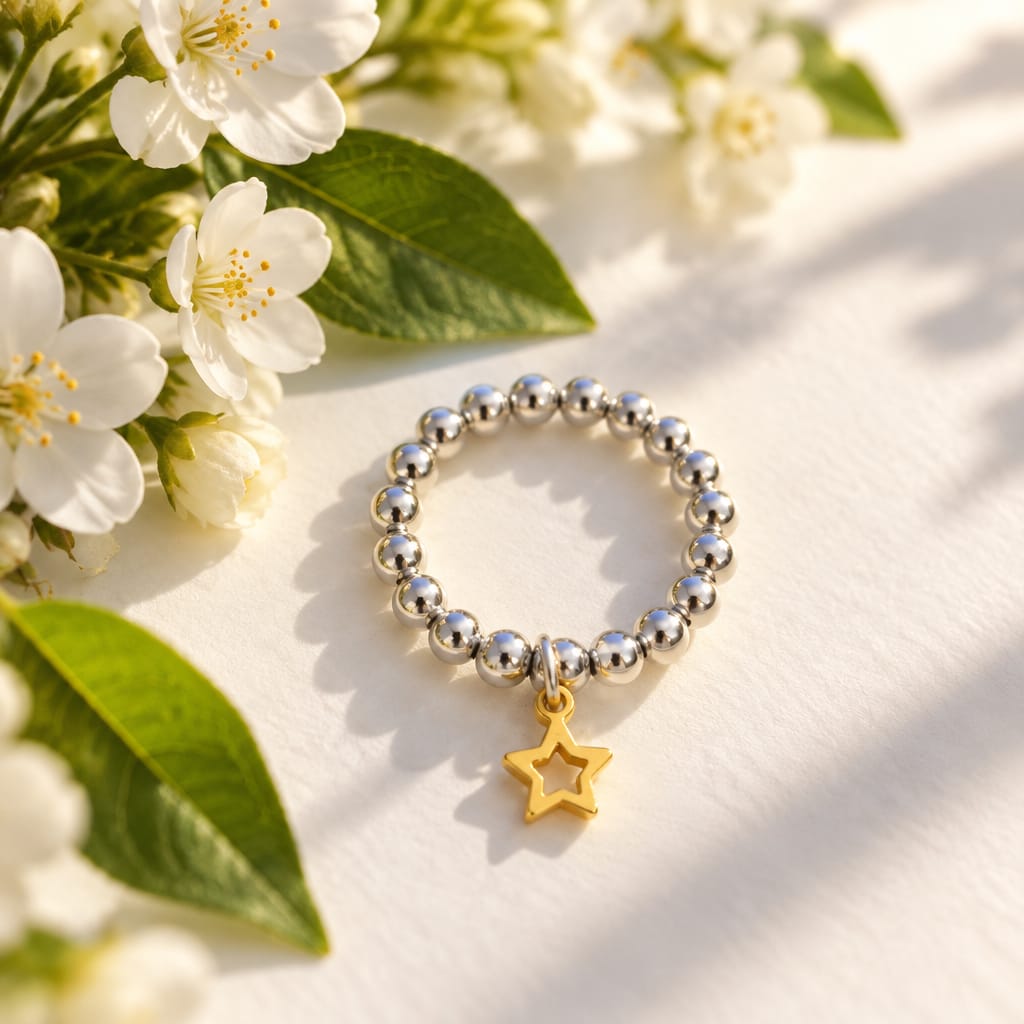 Gold Open Star Ring