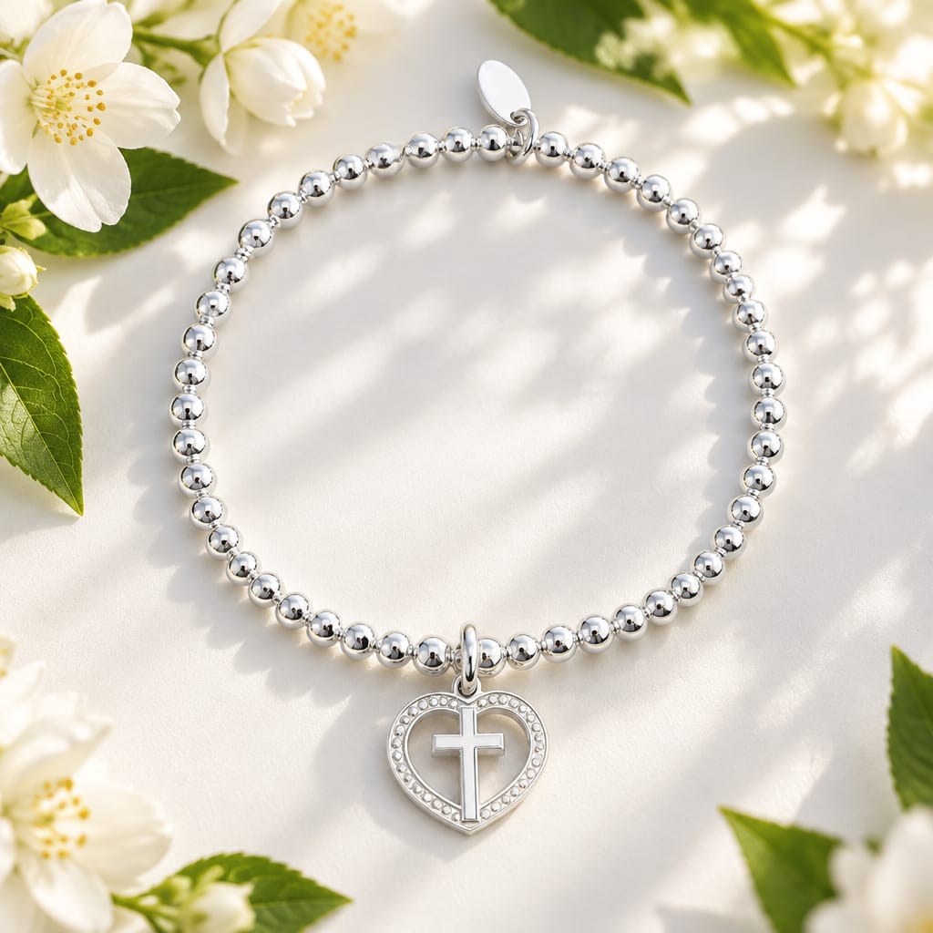 Heart Cross Bracelet
