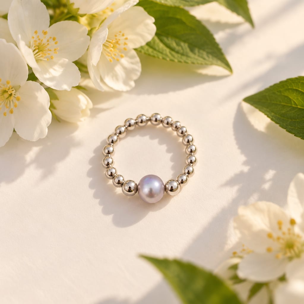 Lilac Pearl Ring