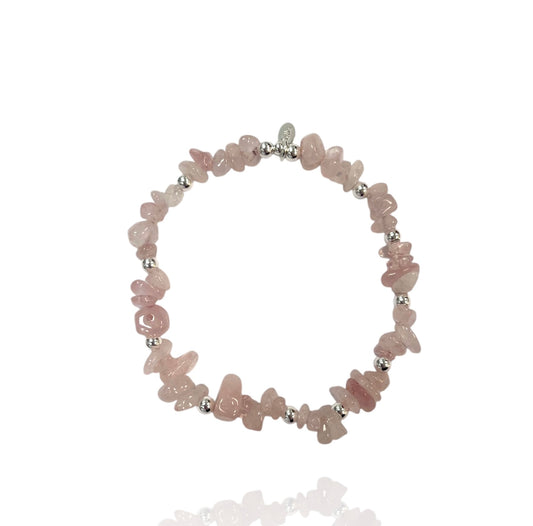 Rose Quartz Chip Bracelet