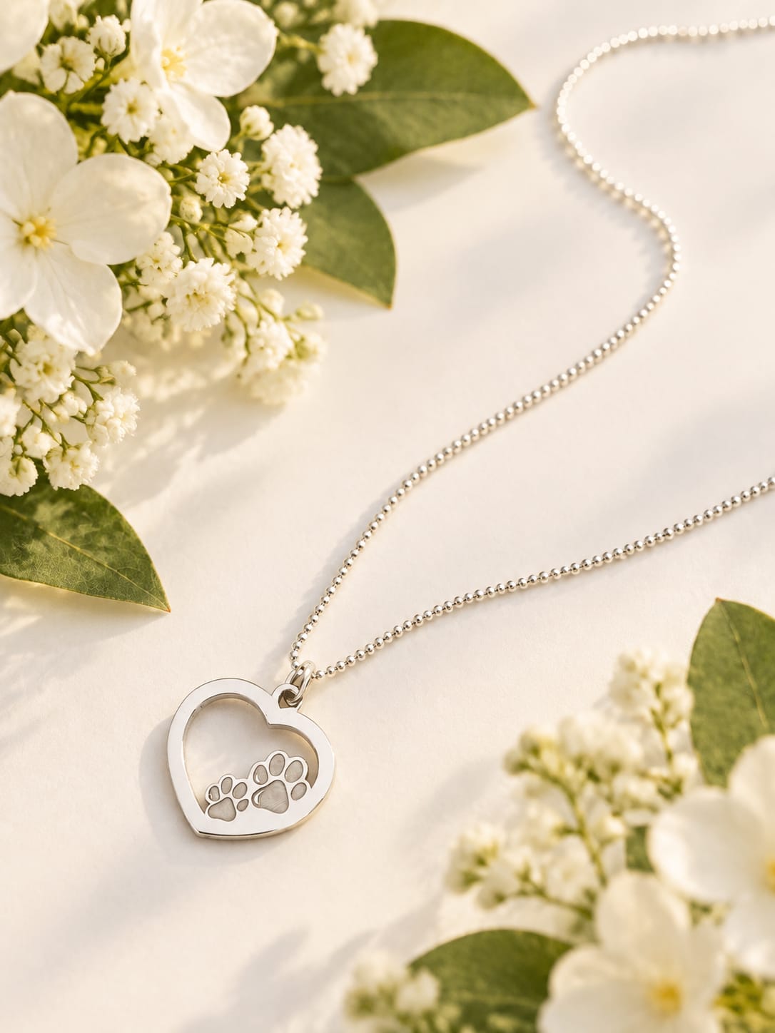 Large Cut Out Paw Print Necklace