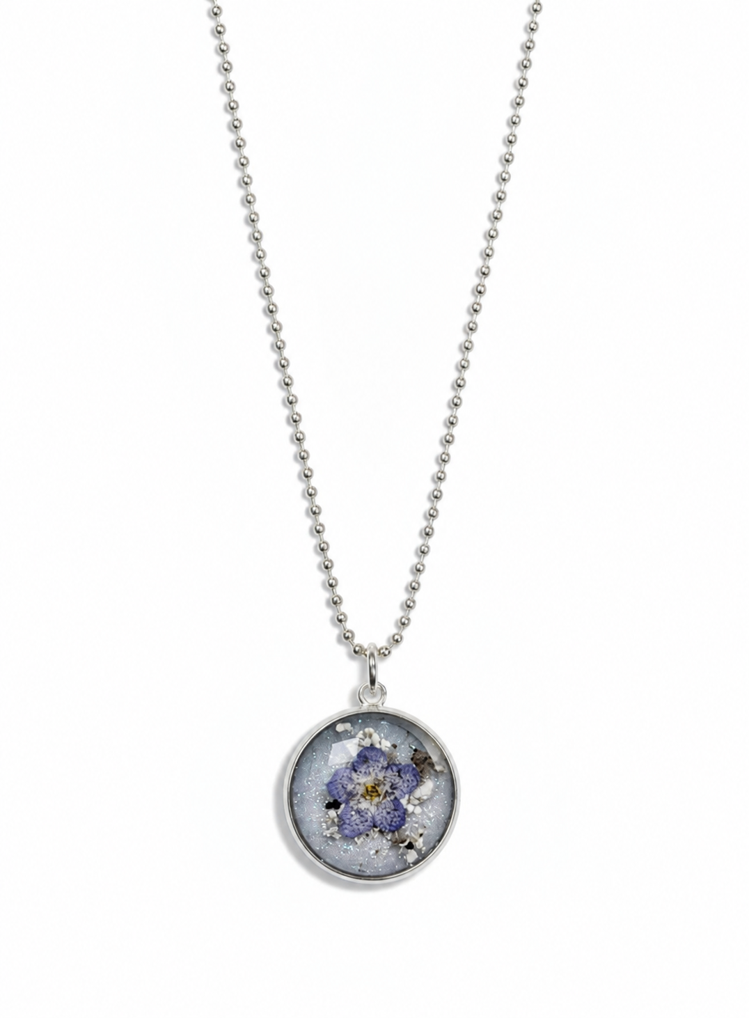Medium Round Ashes Pendant Necklace