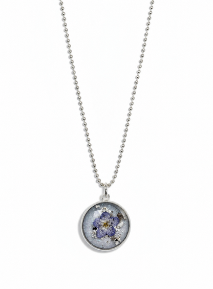 Medium Round Ashes Pendant Necklace