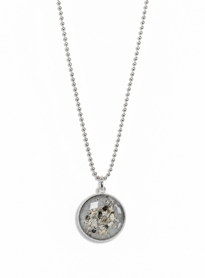 Medium Round Ashes Pendant Necklace