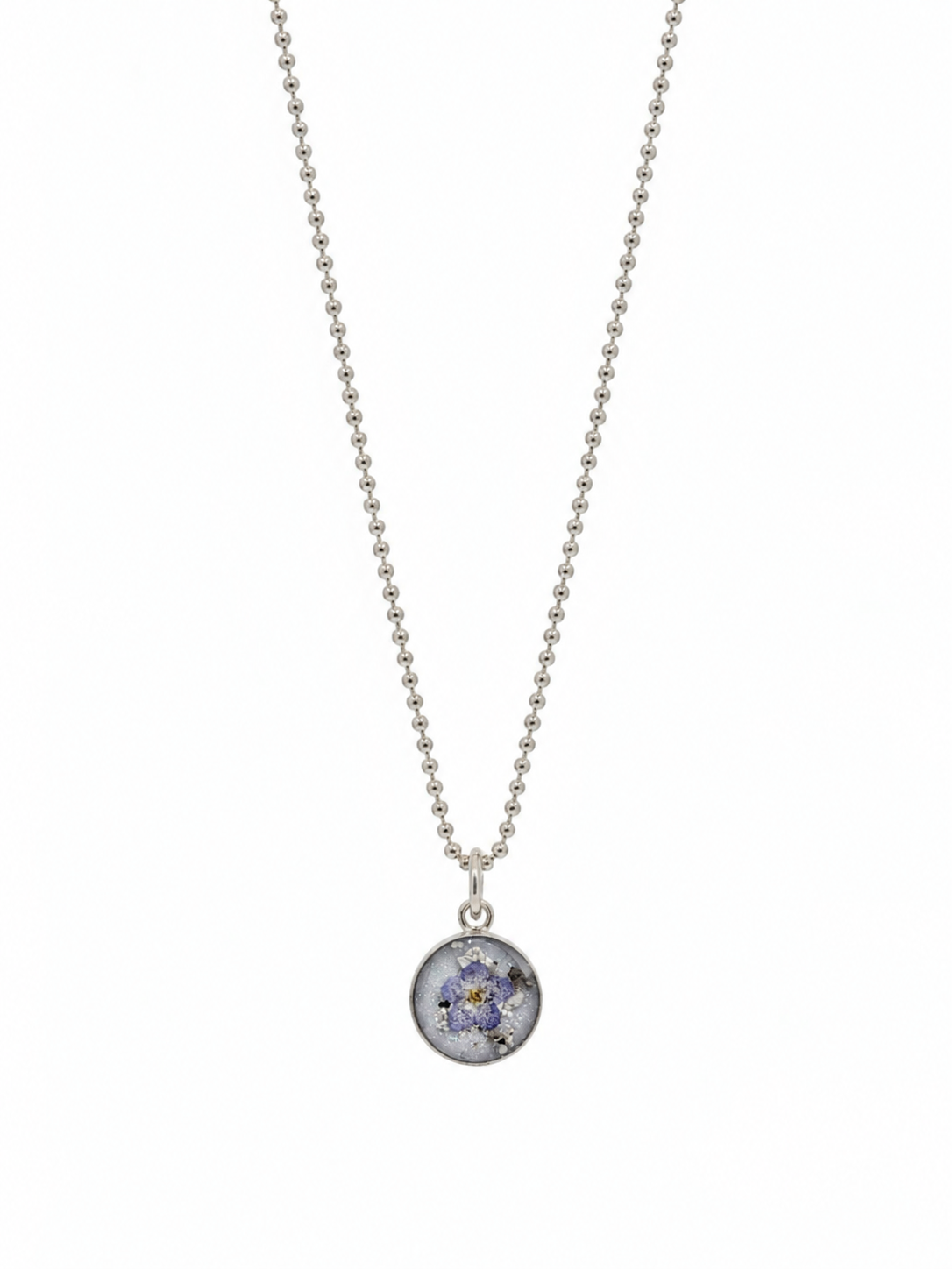 Small Round Ashes Pendant Necklace