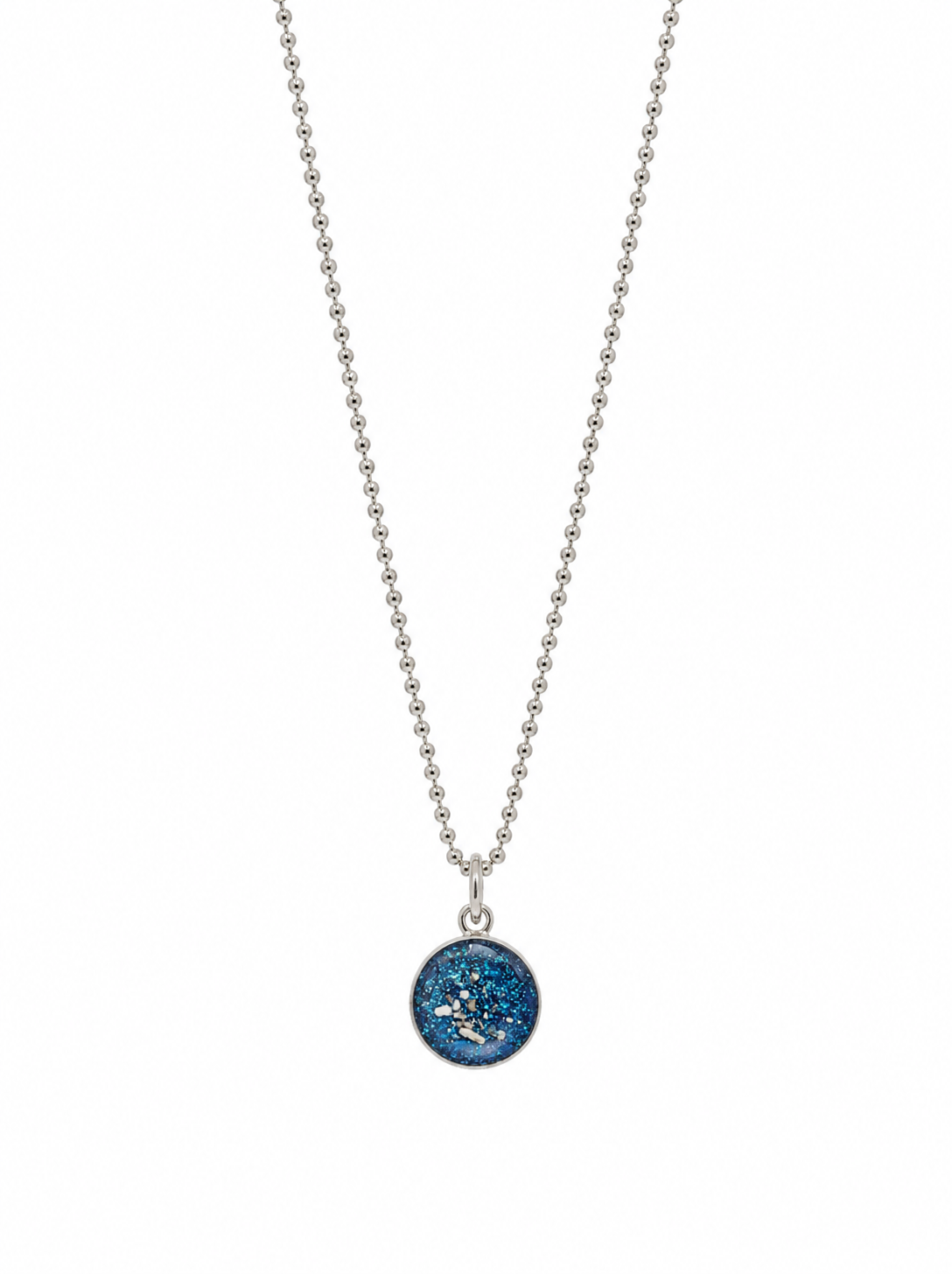 Small Round Ashes Pendant Necklace
