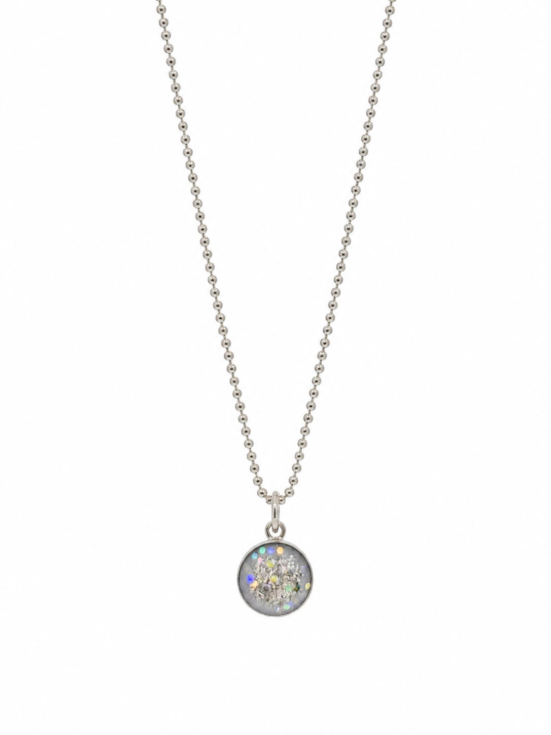 Small Round Ashes Pendant Necklace