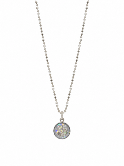 Small Round Ashes Pendant Necklace