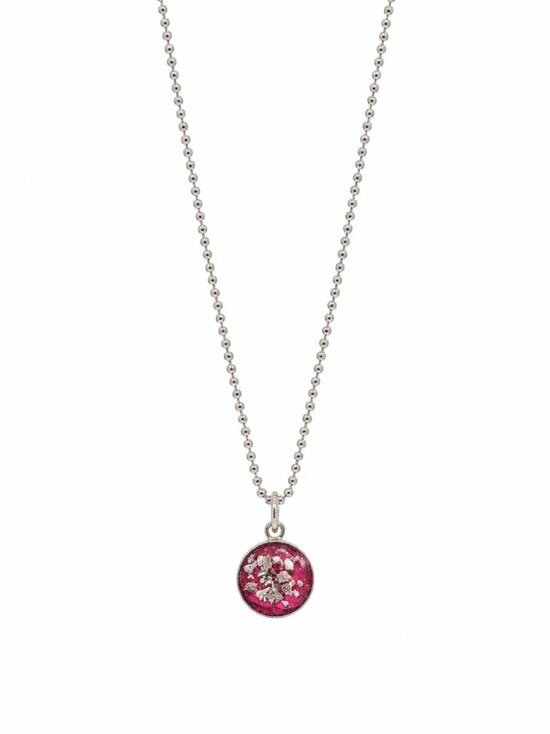 Small Round Ashes Pendant Necklace