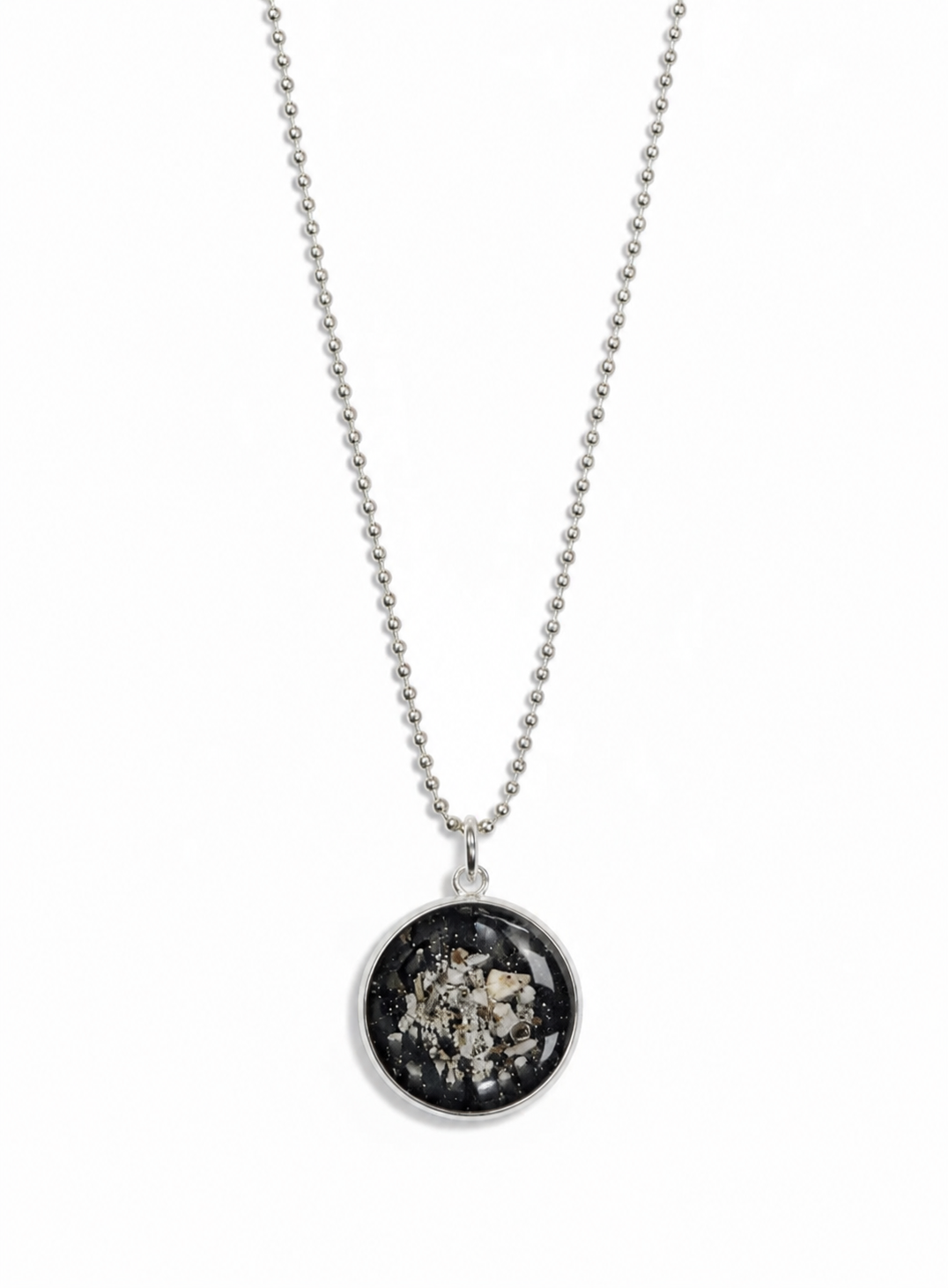 Medium Round Ashes Pendant Necklace