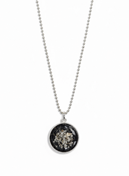 Medium Round Ashes Pendant Necklace