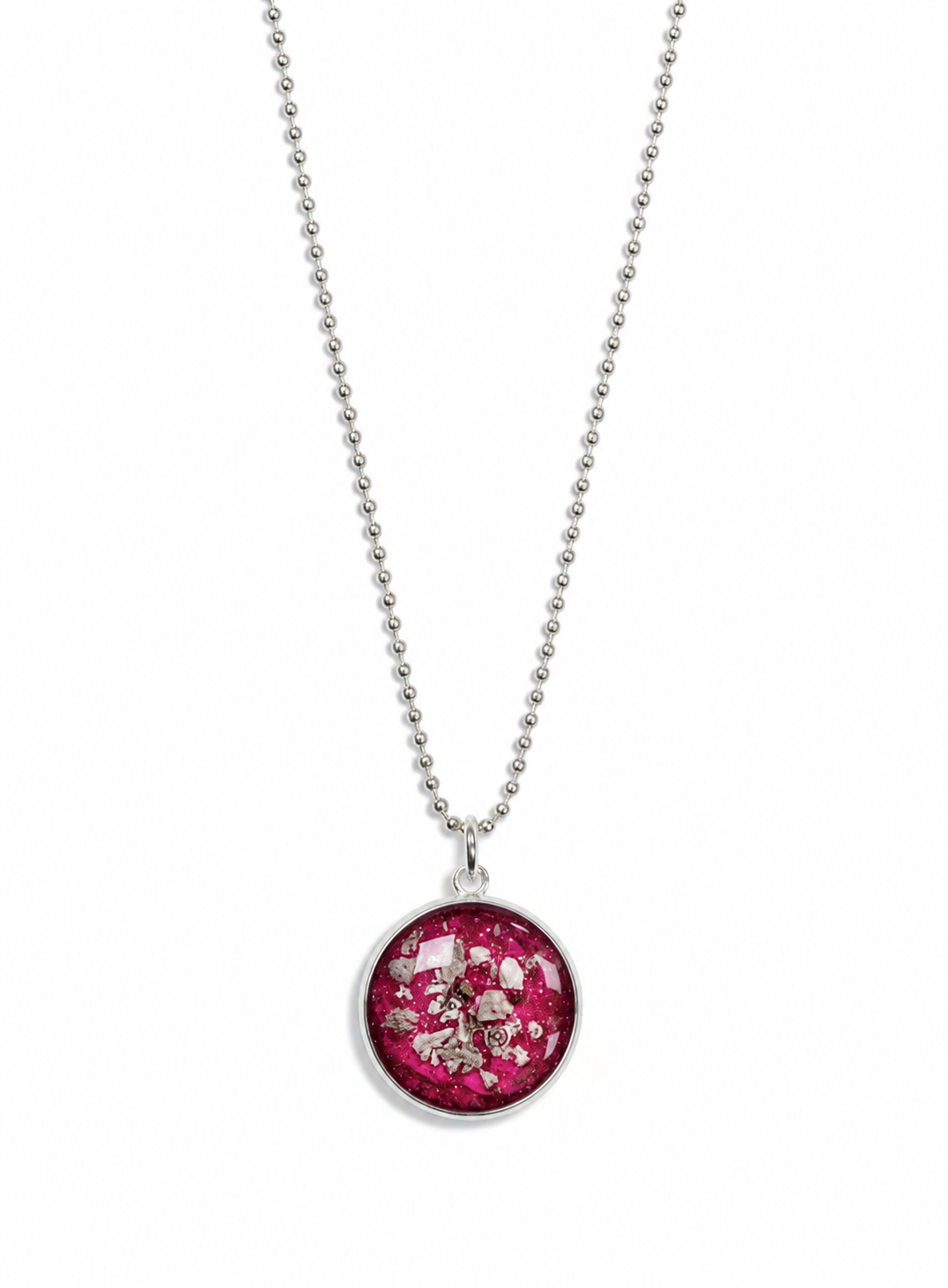Medium Round Ashes Pendant Necklace