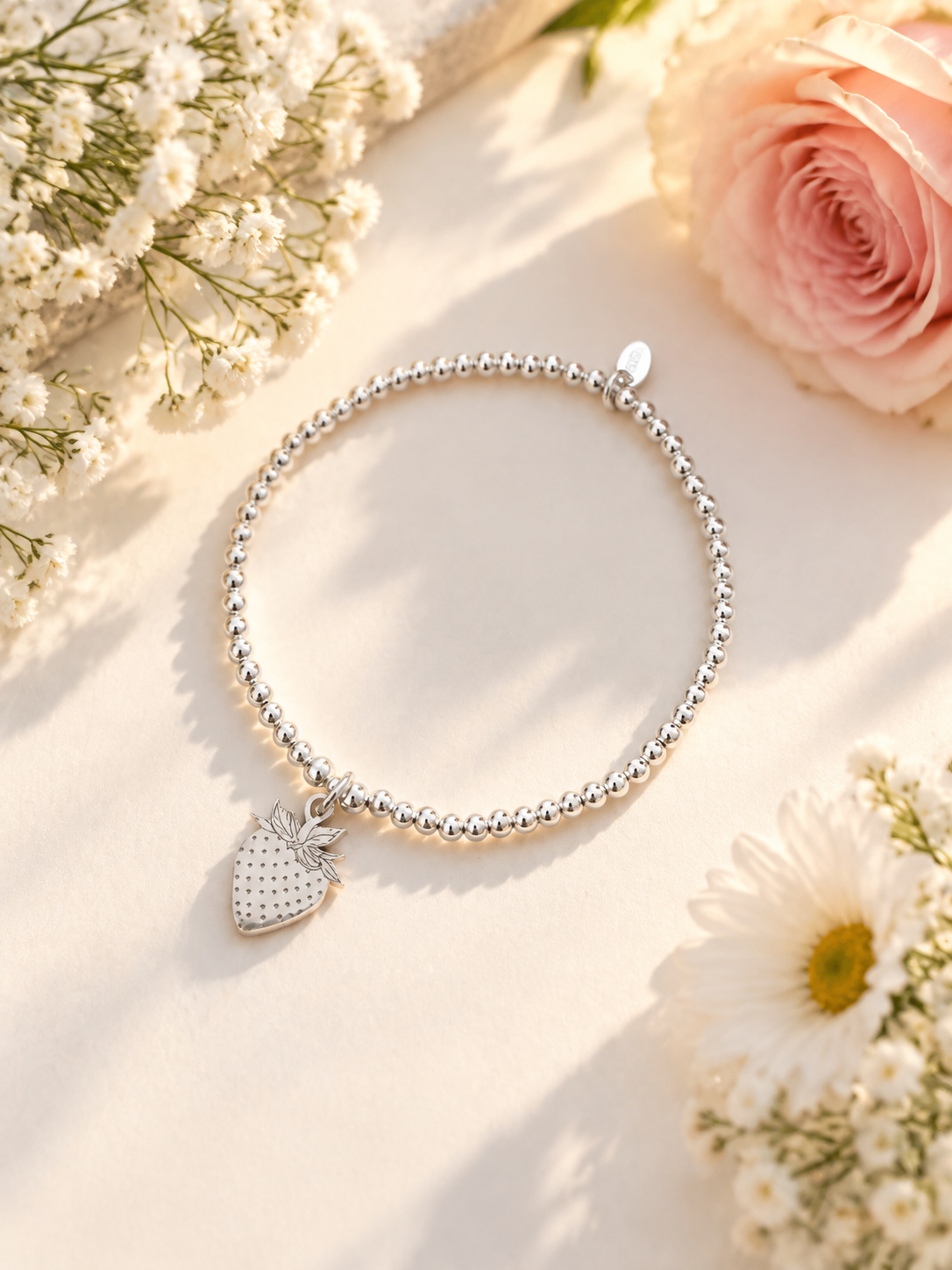 Silver Strawberry Bracelet