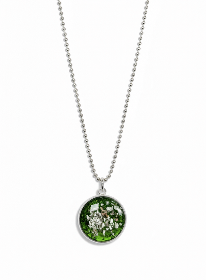 Medium Round Ashes Pendant Necklace