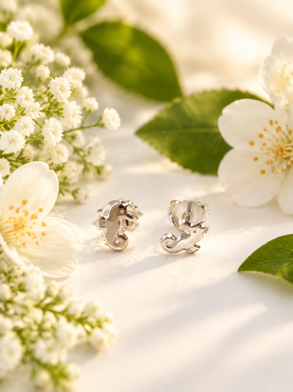 Tiny Seahorse Studs
