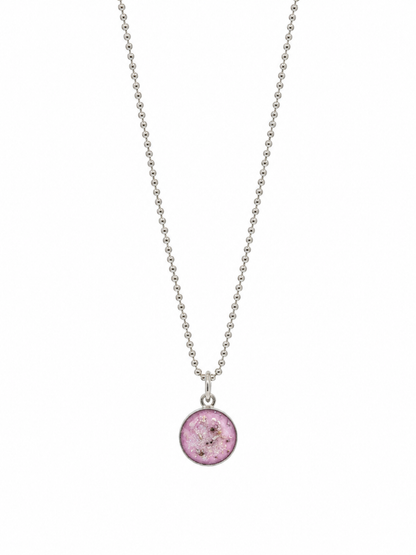Small Round Ashes Pendant Necklace