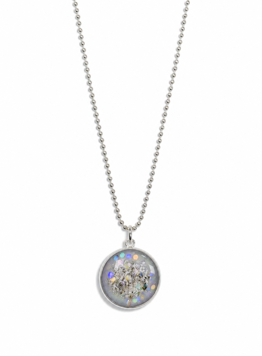 Medium Round Ashes Pendant Necklace