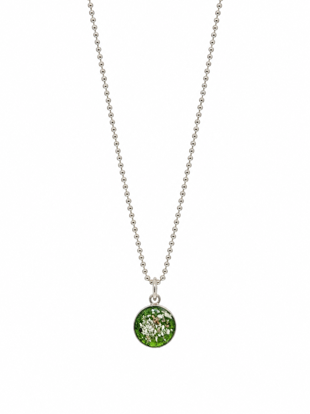 Small Round Ashes Pendant Necklace