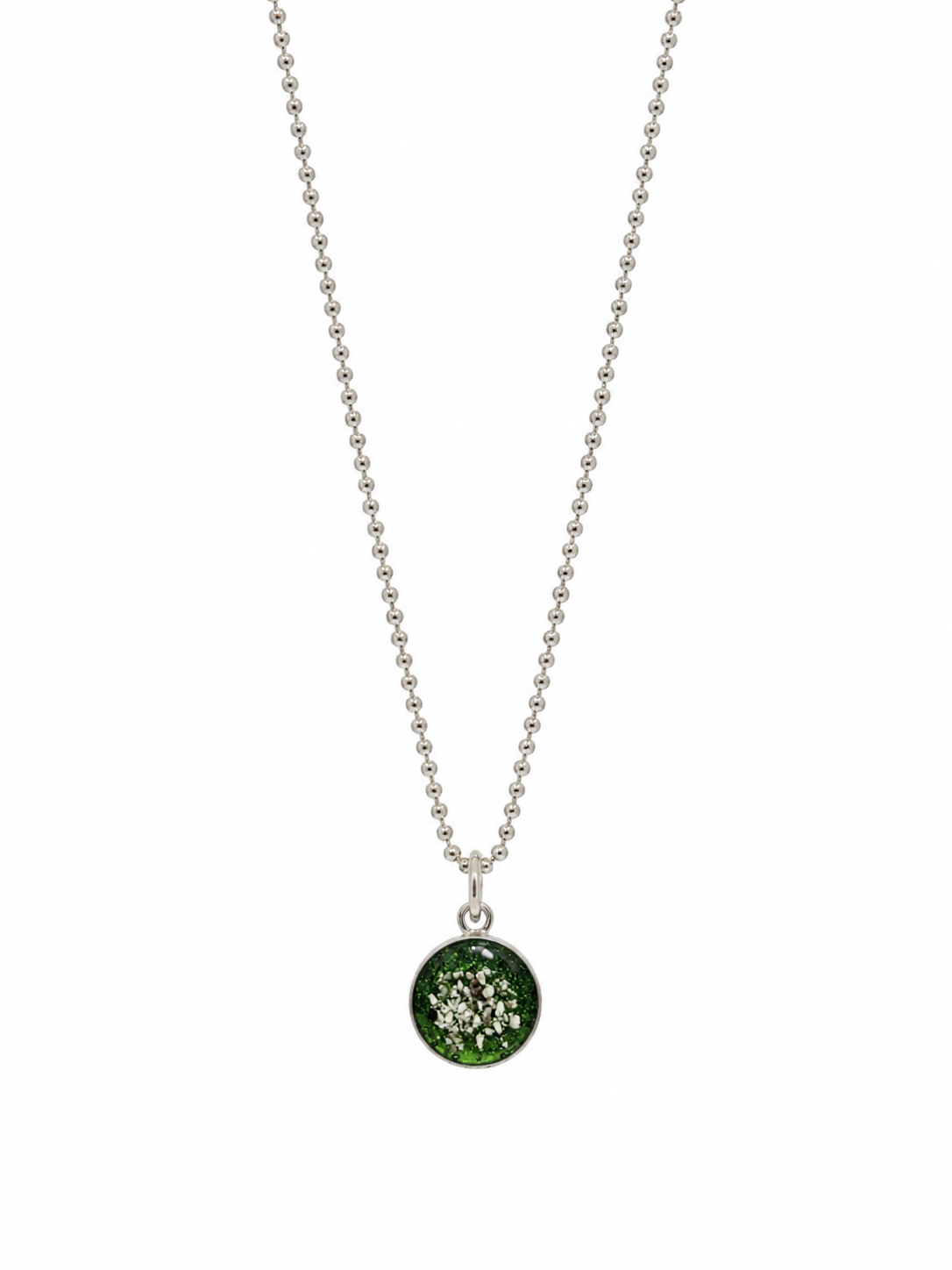Small Round Ashes Pendant Necklace