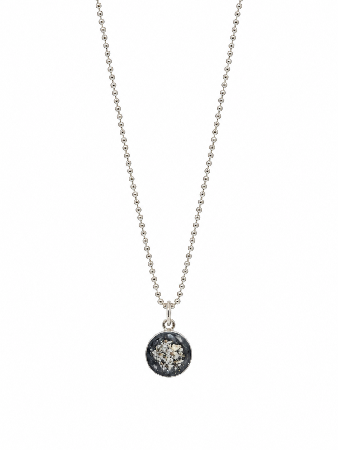 Small Round Ashes Pendant Necklace