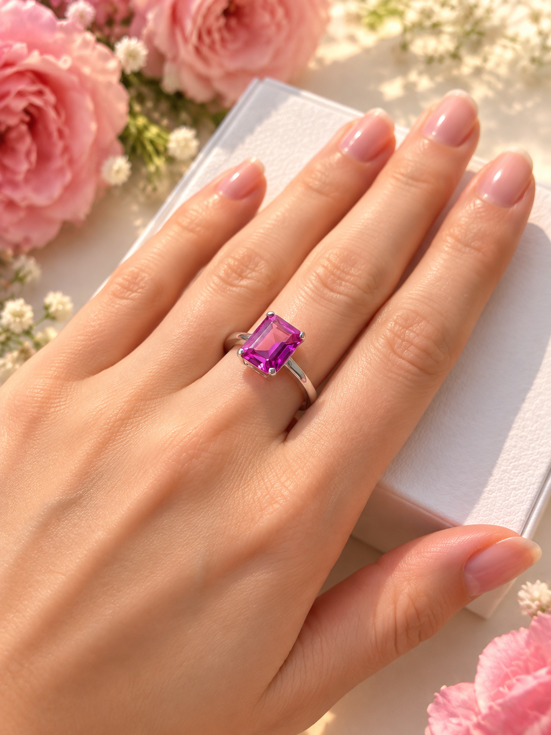 Pink Topaz Ring