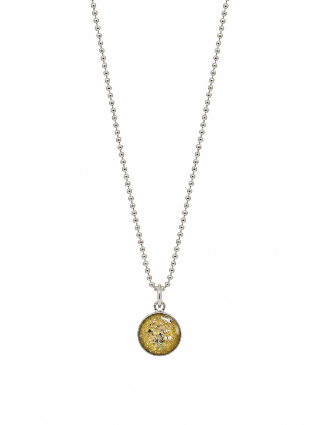 Small Round Ashes Pendant Necklace
