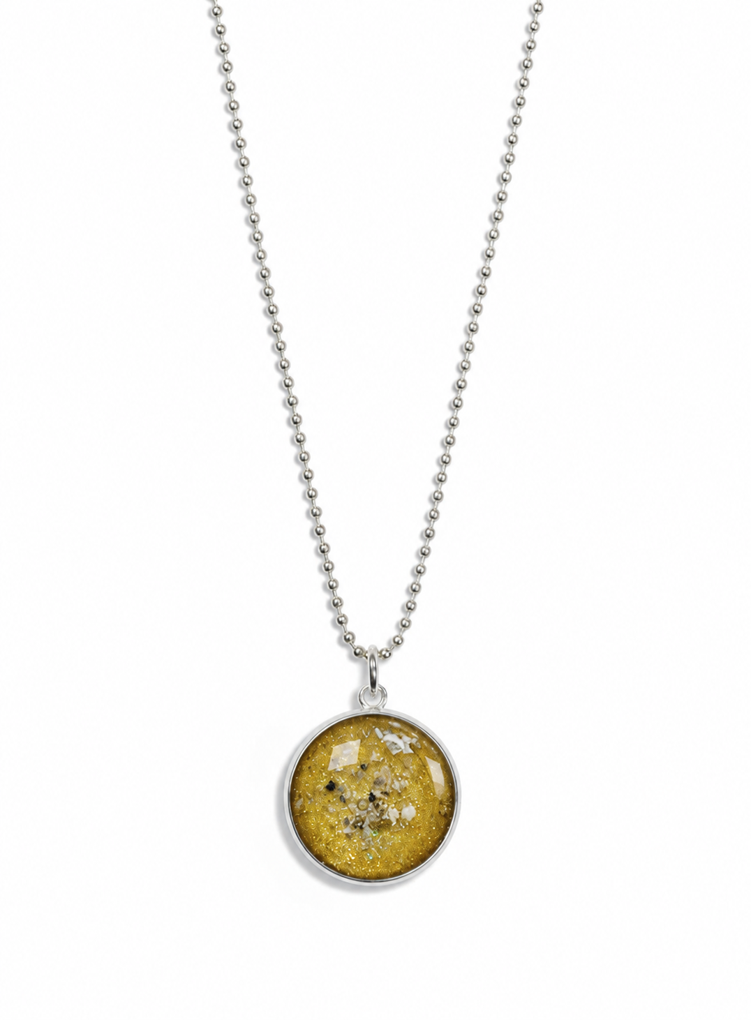 Medium Round Ashes Pendant Necklace