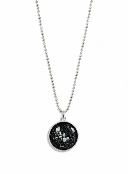 Medium Round Ashes Pendant Necklace