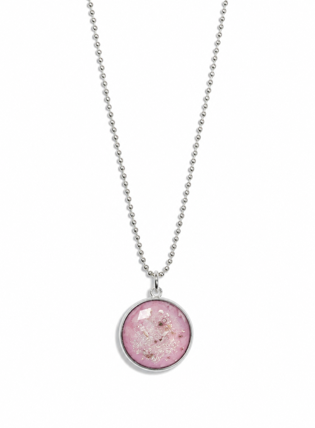 Medium Round Ashes Pendant Necklace