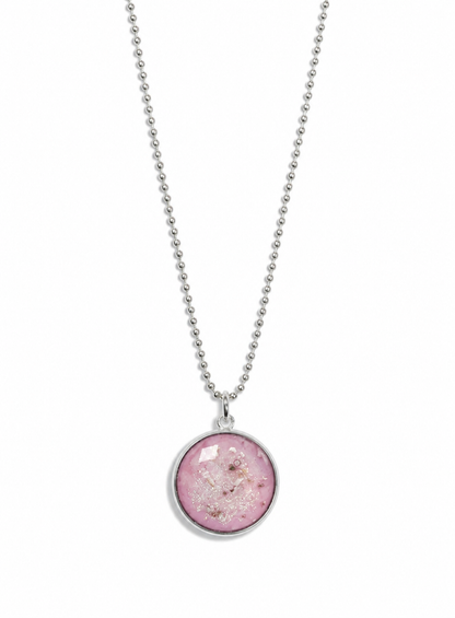 Medium Round Ashes Pendant Necklace