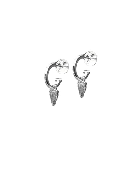 Handmade Heart Hoops