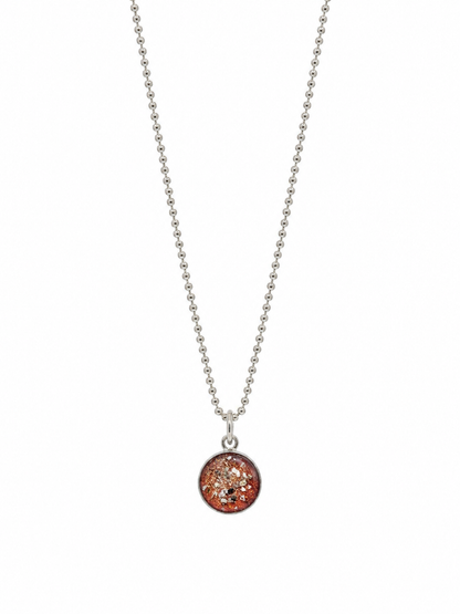 Small Round Ashes Pendant Necklace