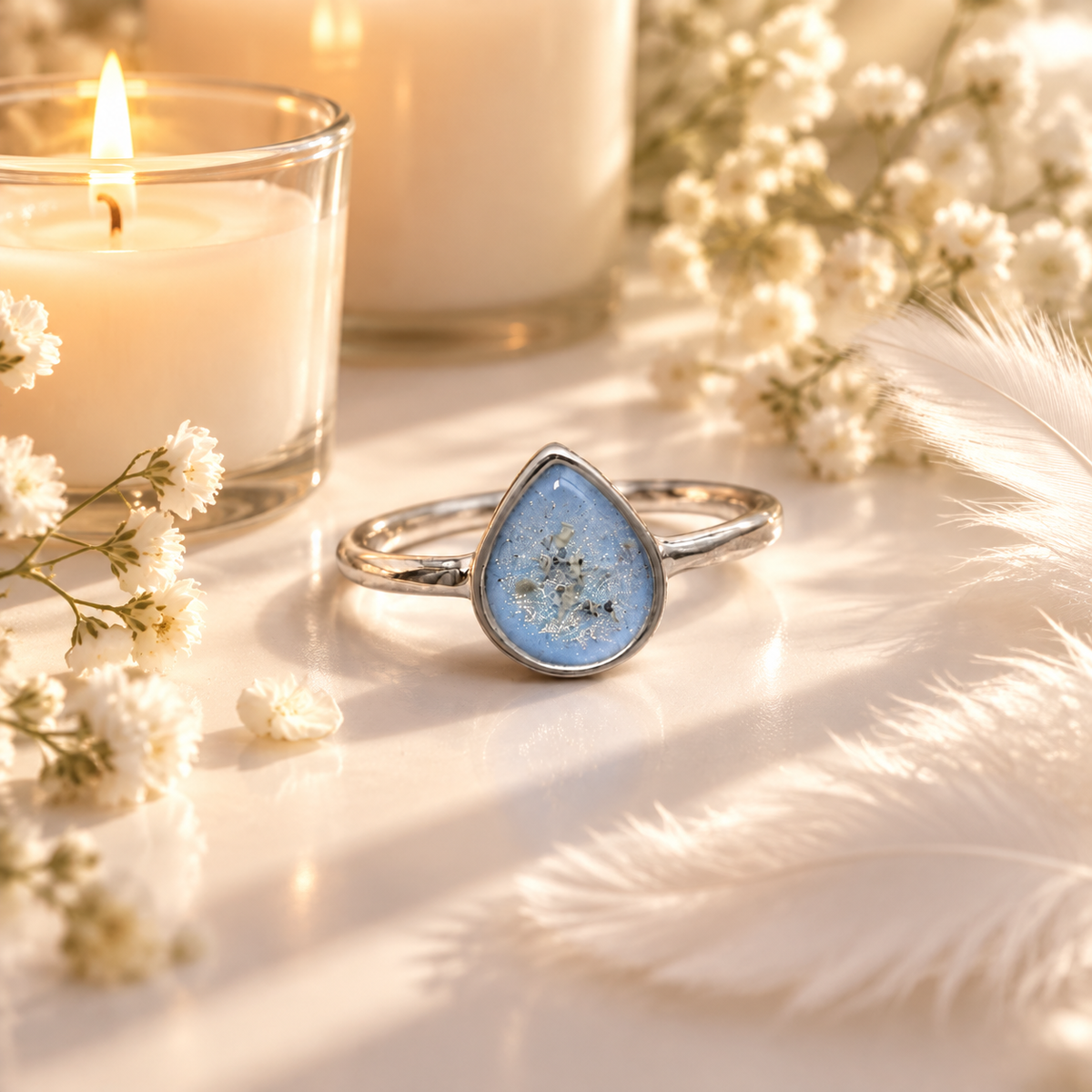 Teardrop Ashes Ring