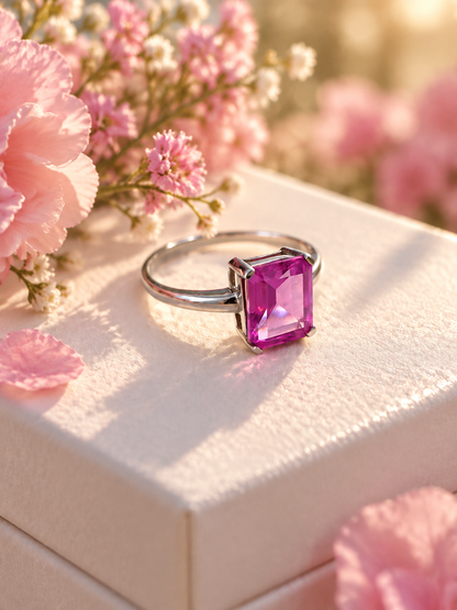 Pink Topaz Ring