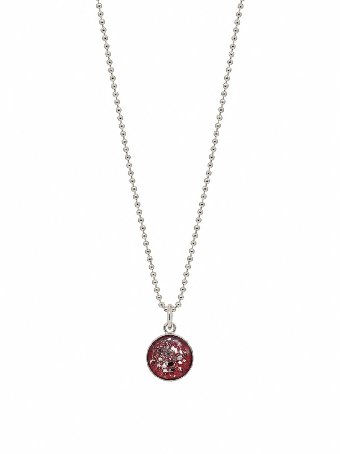 Small Round Ashes Pendant Necklace
