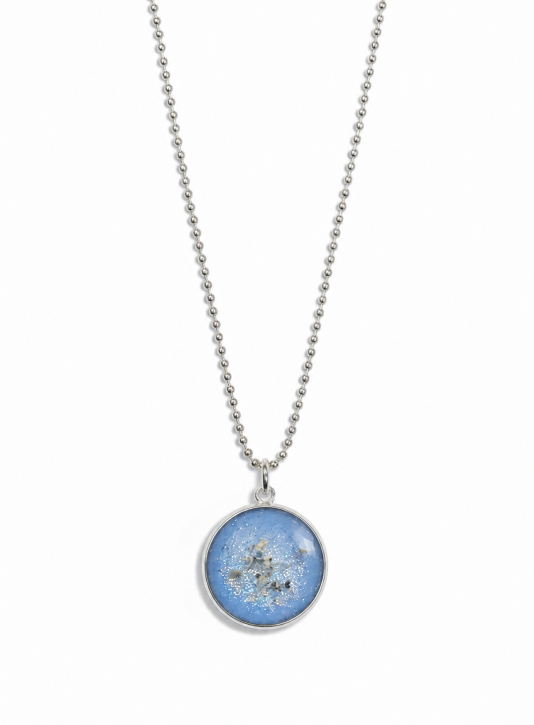 Medium Round Ashes Pendant Necklace