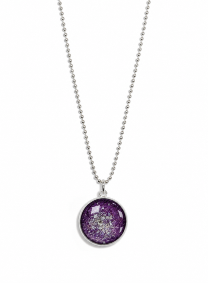 Medium Round Ashes Pendant Necklace
