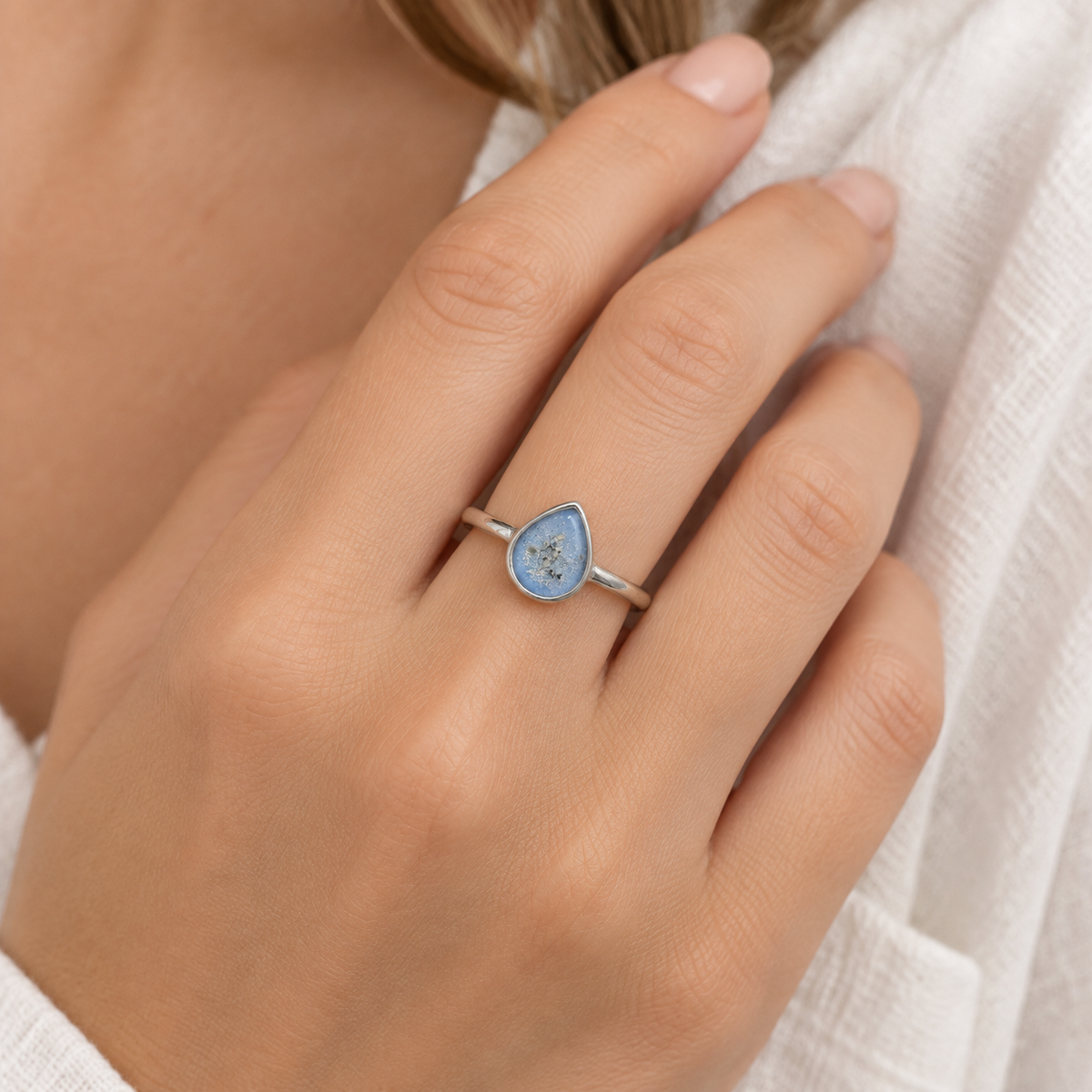 Teardrop Ashes Ring